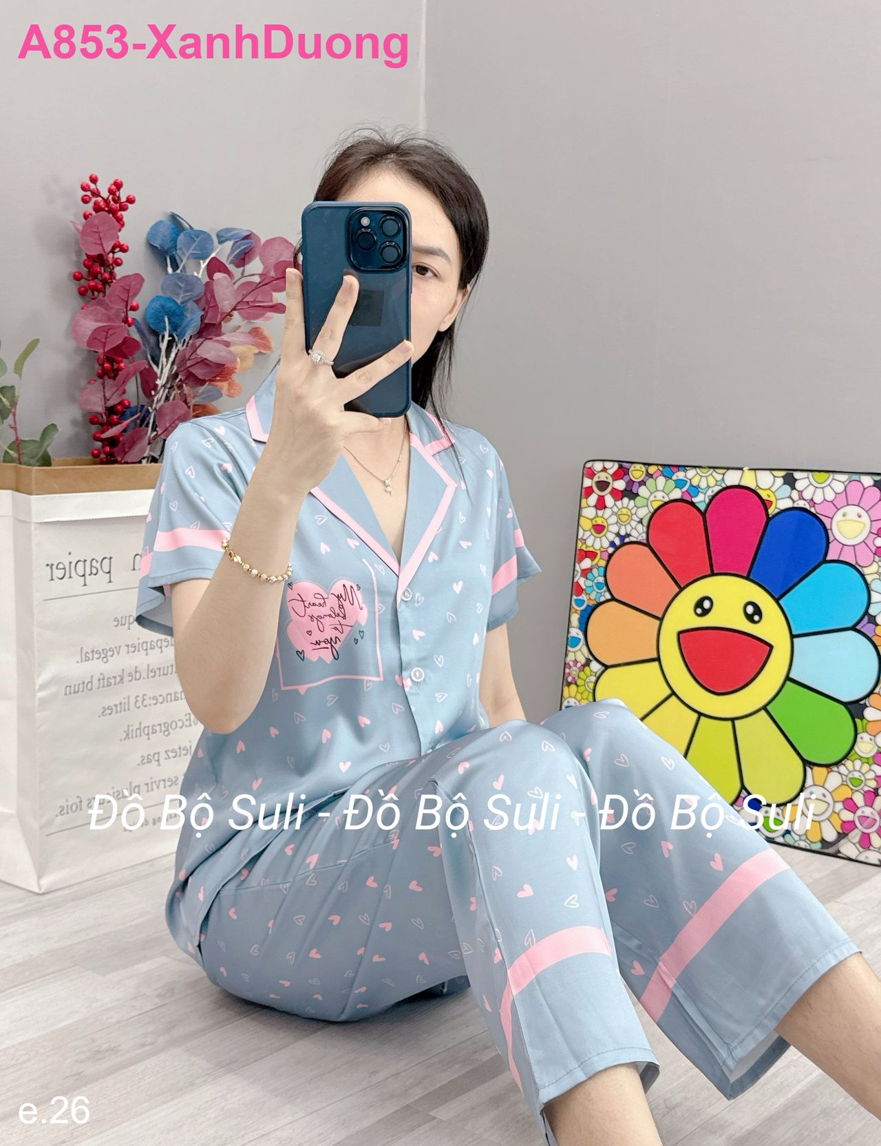 Bộ Dài Pijama Tnqd Lụa Latin - màu 