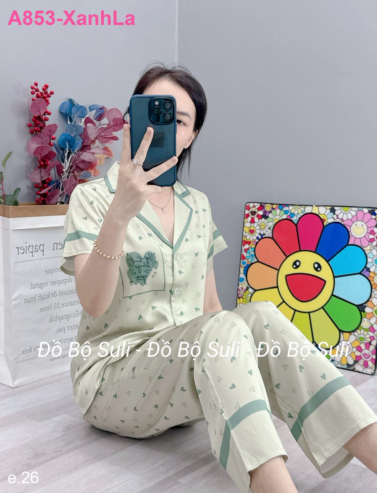 Bộ Dài Pijama Tnqd Lụa Latin - màu 