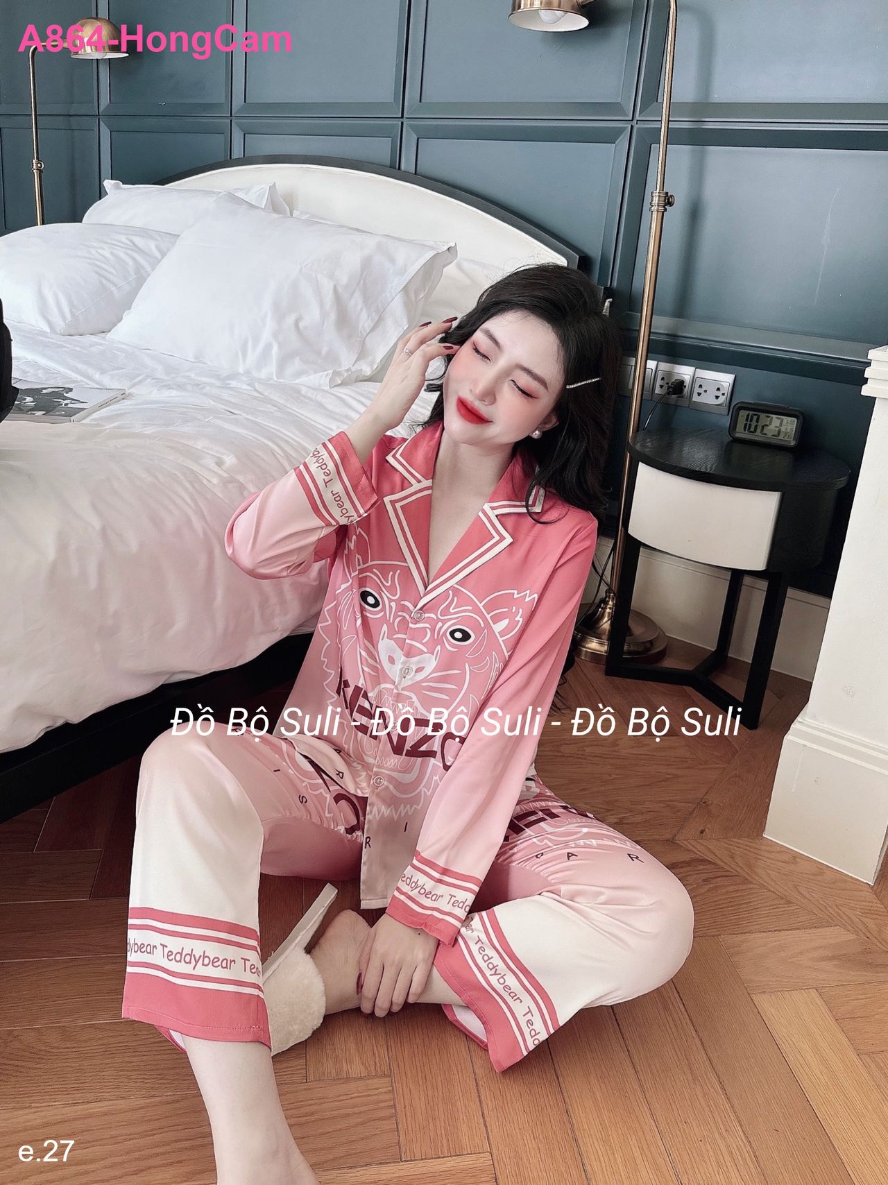 Bộ Dài Pijama Tay Dài Lụa Latin - màu 