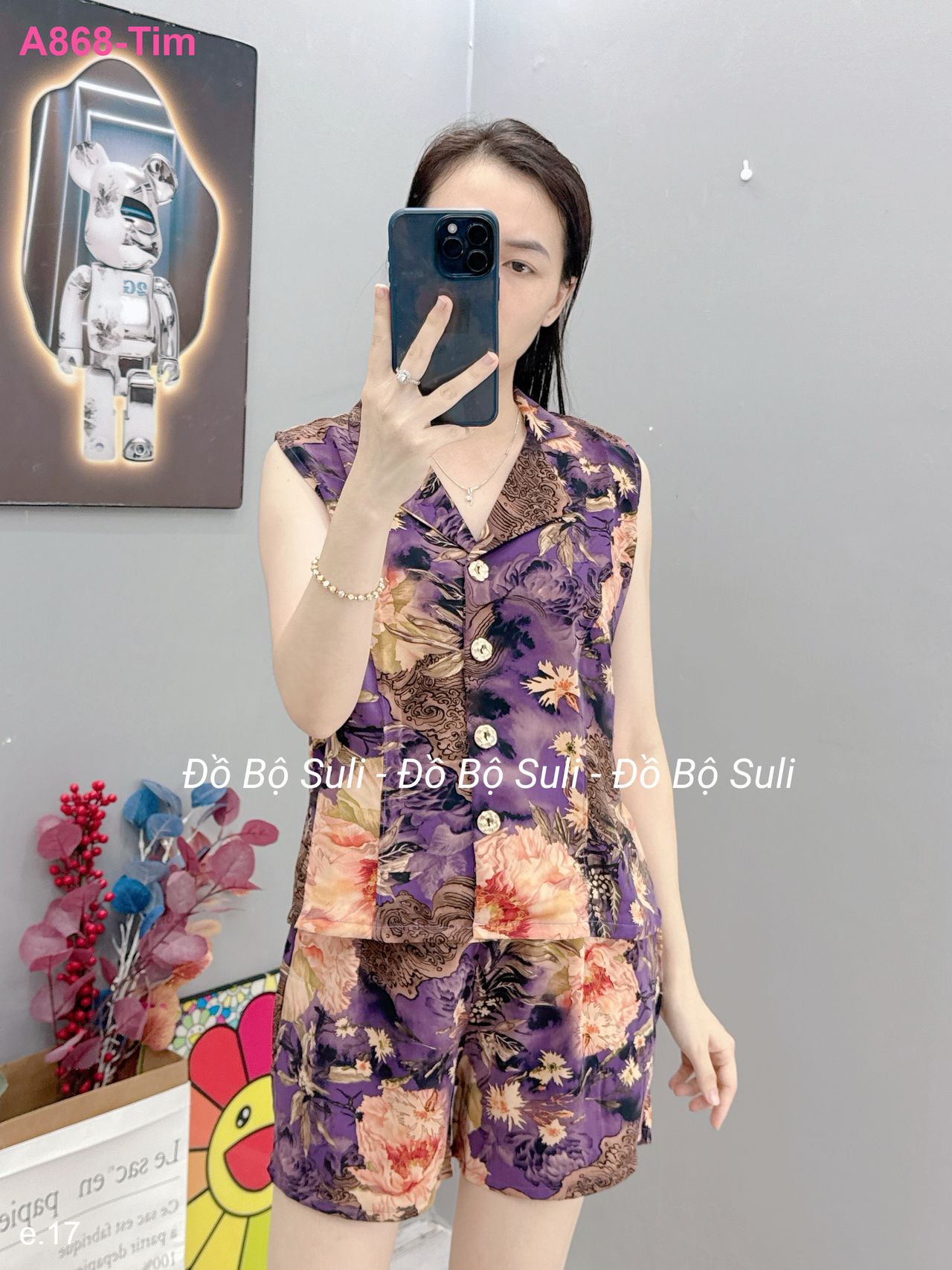 Bộ Đùi Pijama Lụa Mango - màu 