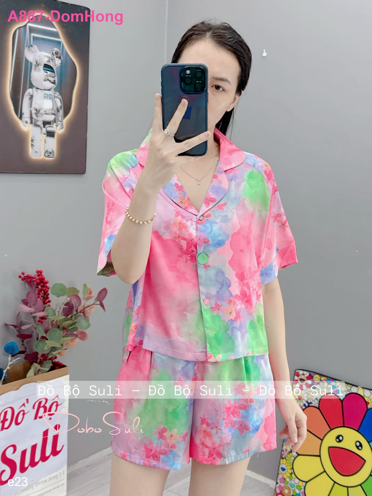 Bộ Đùi Pijama Lụa Latin - màu 