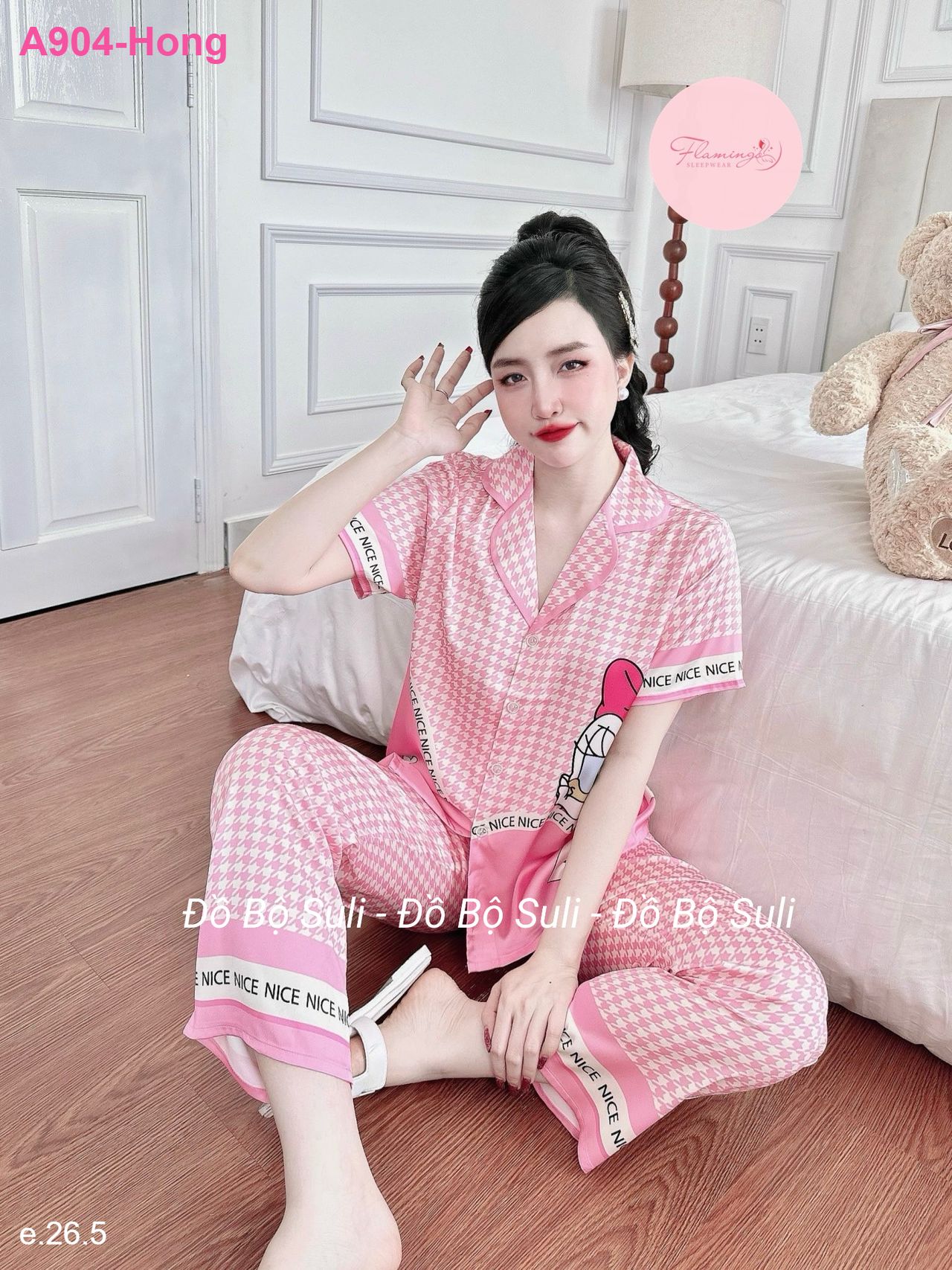 Bộ Dài Pijama Tnqd Lụa Latin - màu 