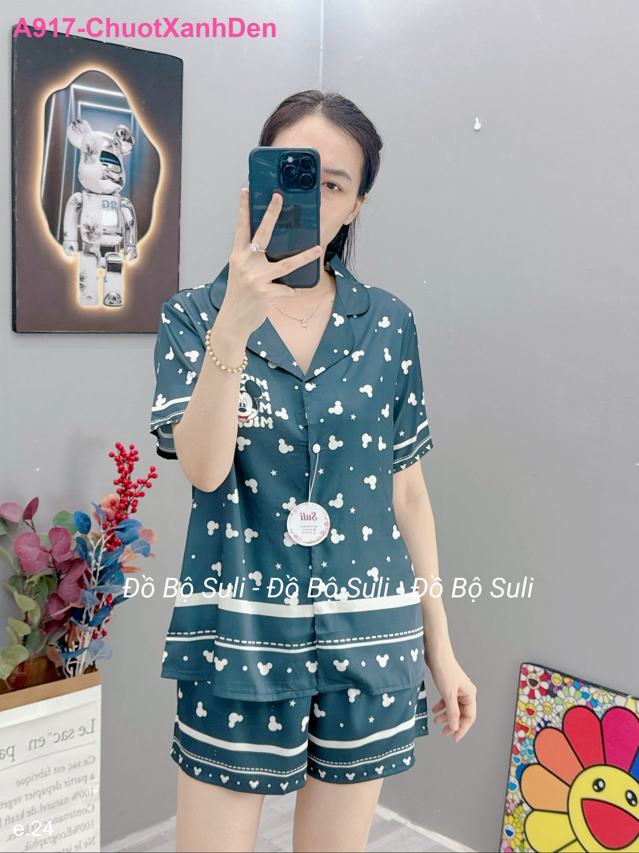 Bộ Đùi Pijama Lụa Latin - màu 