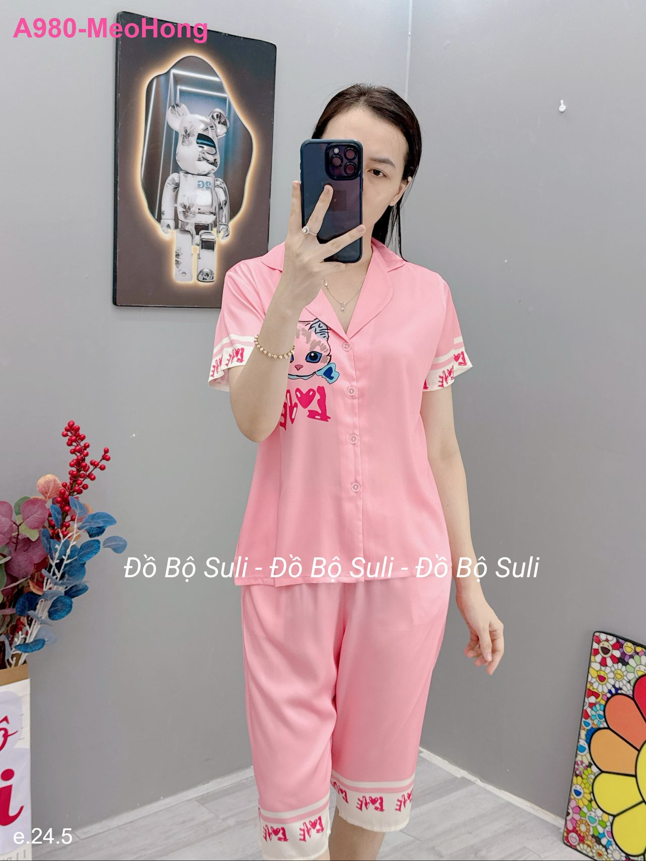 Bộ Lửng Pijama Lụa Latin - màu 