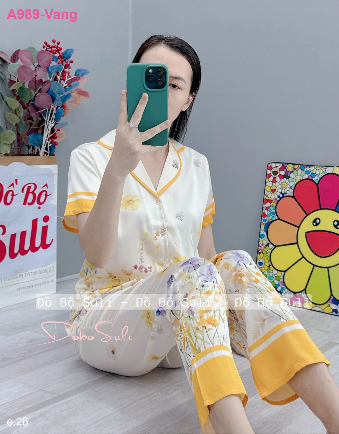 Bộ Dài Pijama Tnqd Lụa Latin - màu 