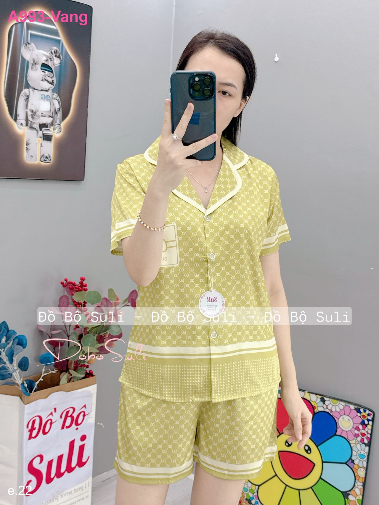 Bộ Đùi Pijama Lụa Latin - màu 