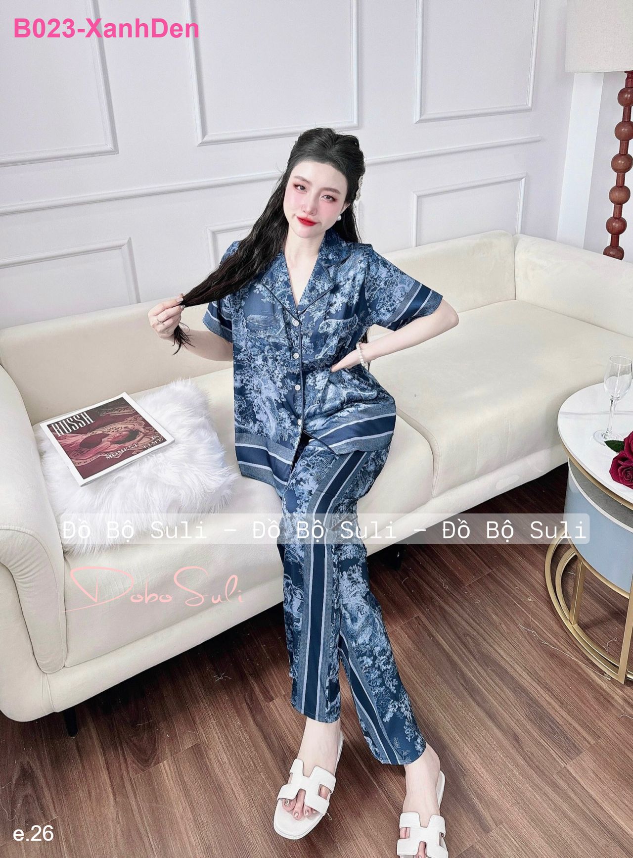 Bộ Dài Pijama Tnqd Lụa Latin - màu 