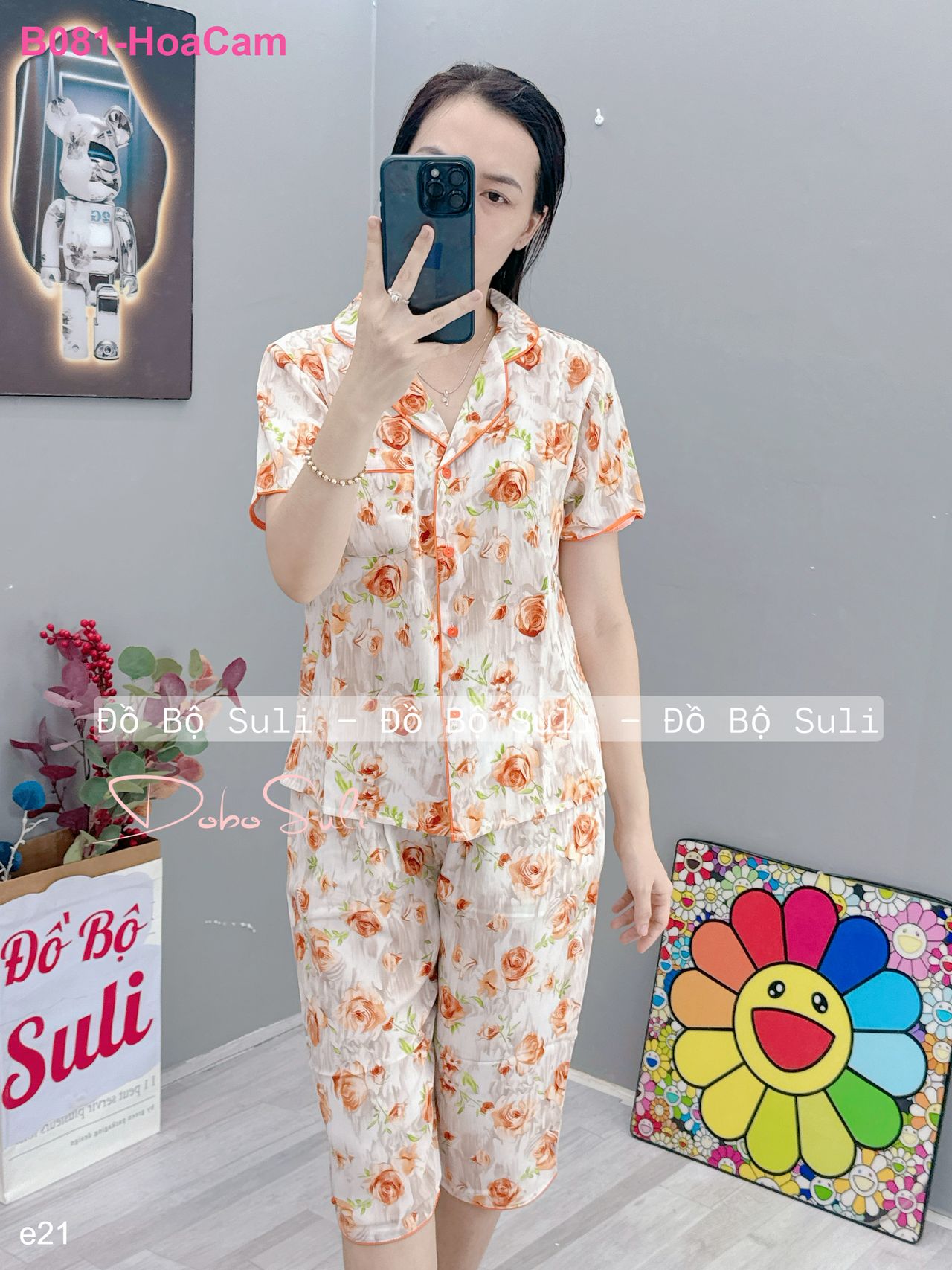 Bộ Lửng Pijama Lụa Mango - màu 