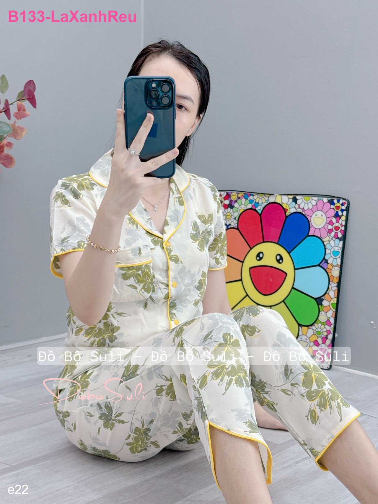 Bộ Dài Pijama Tnqd Lụa Mango - màu 