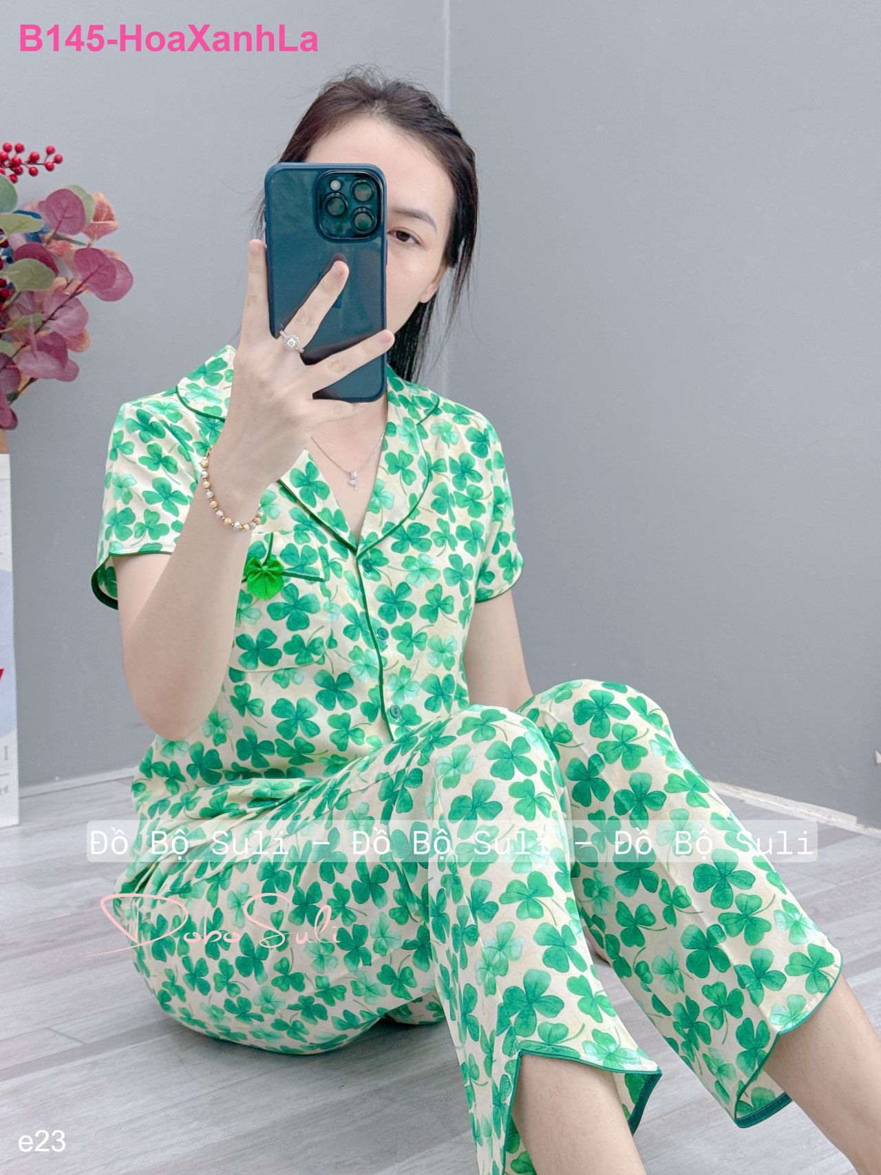 Bộ Dài Pijama Tnqd Lụa Mango - màu 