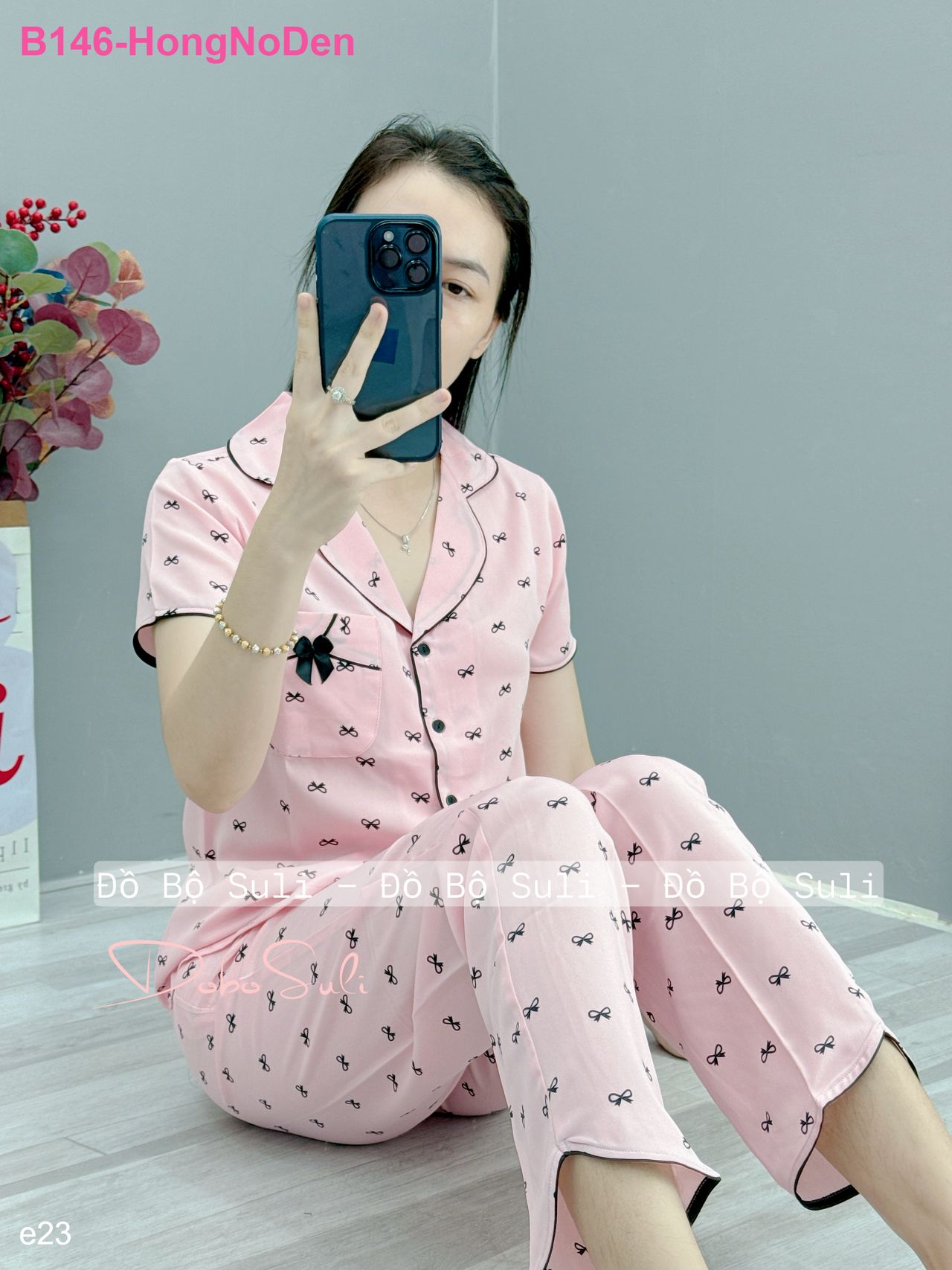 Bộ Dài Pijama Tnqd Lụa Mango - màu 