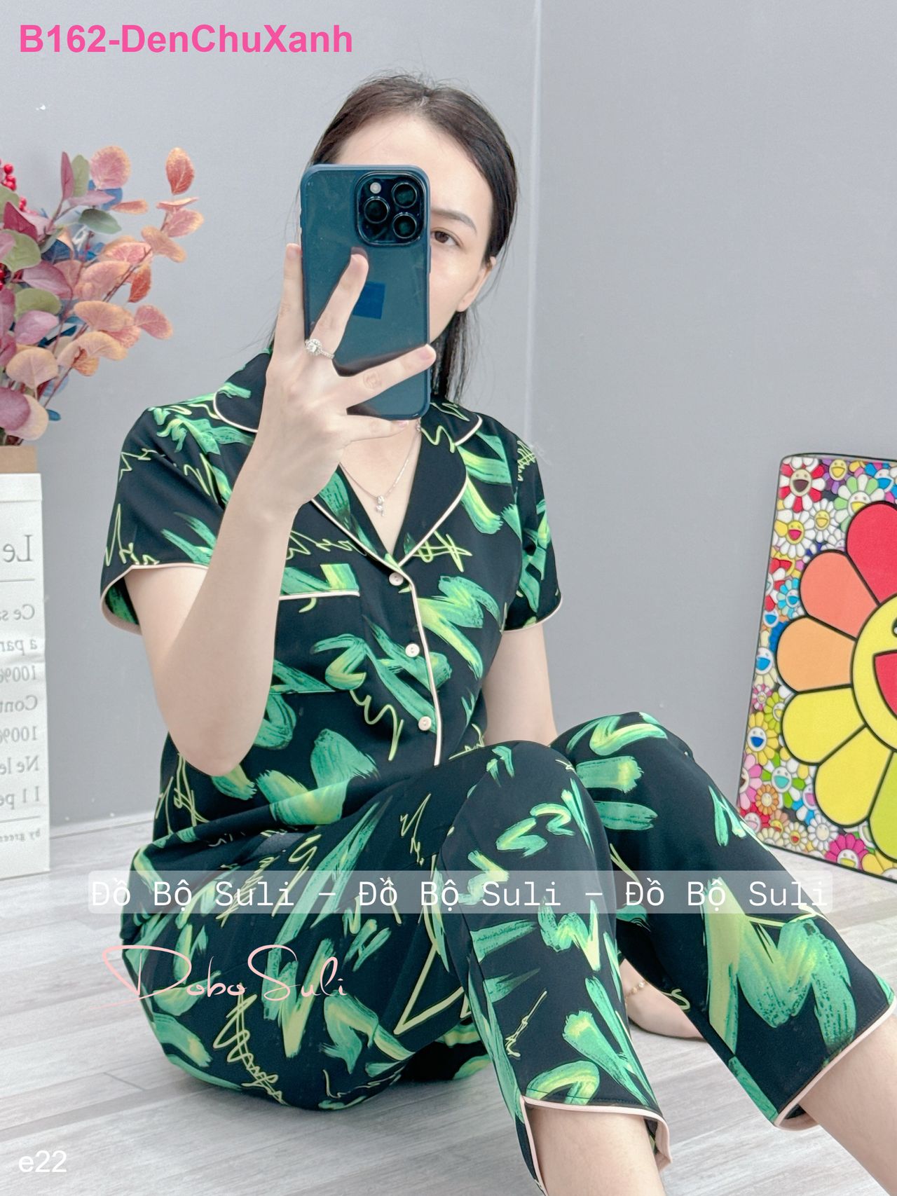 Bộ Dài Pijama Tnqd Lụa Mango - màu 