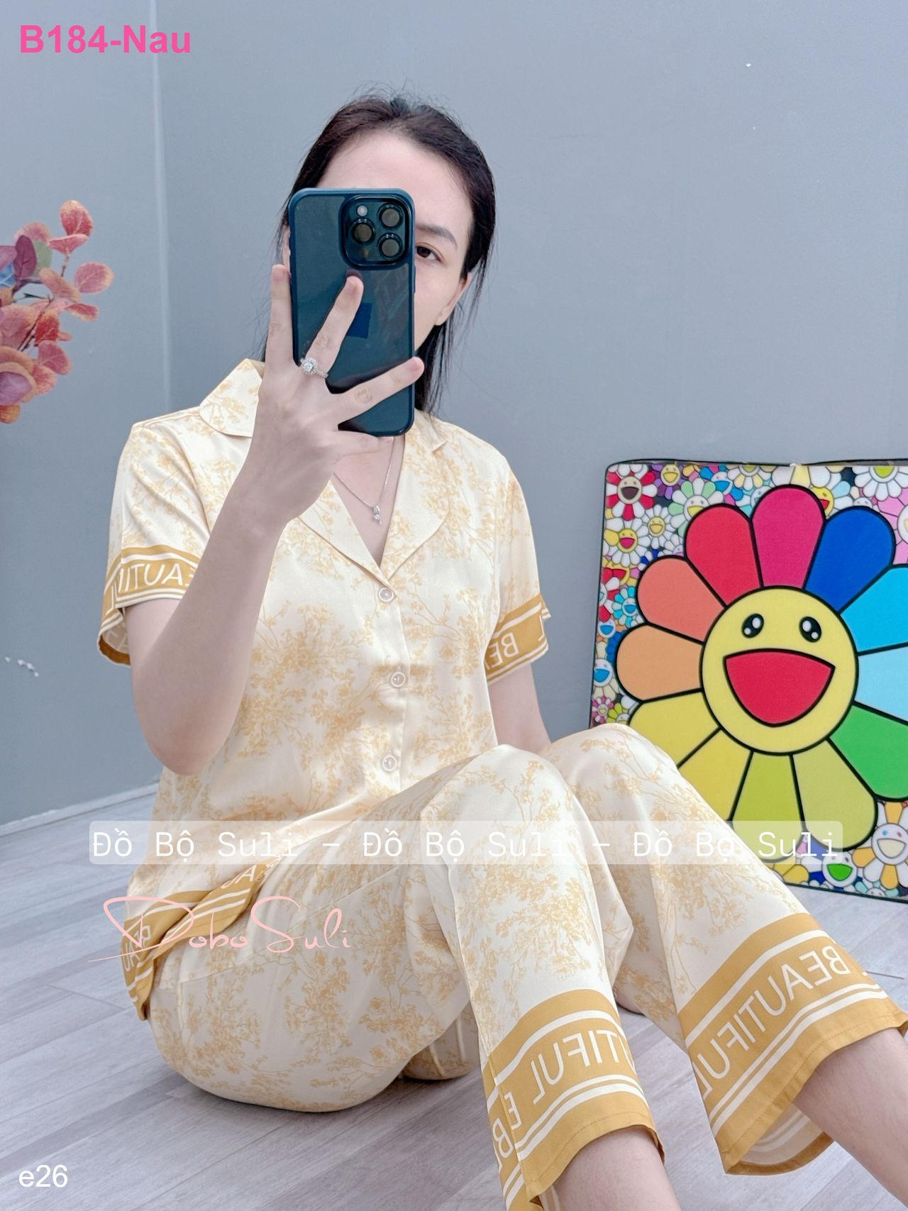 Bộ Dài Pijama Tnqd Lụa Latin - màu 