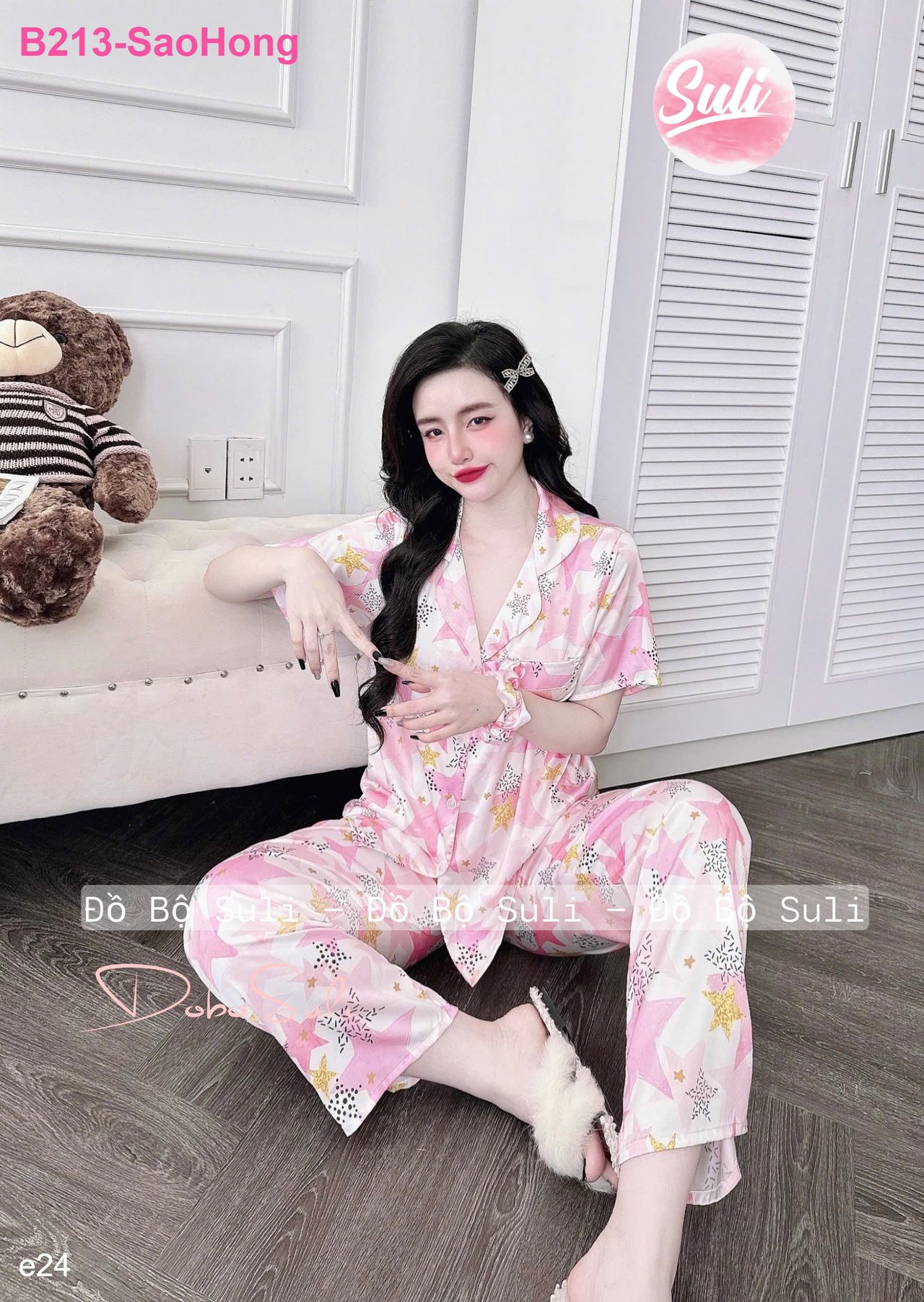 Bộ Dài Pijama Tnqd Lụa Latin - màu 