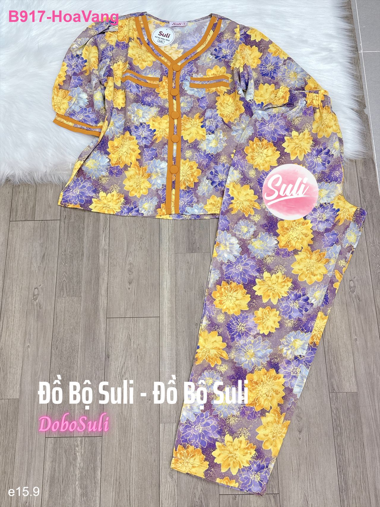 Bộ Dài Cổ Y Lụa Mango - màu 