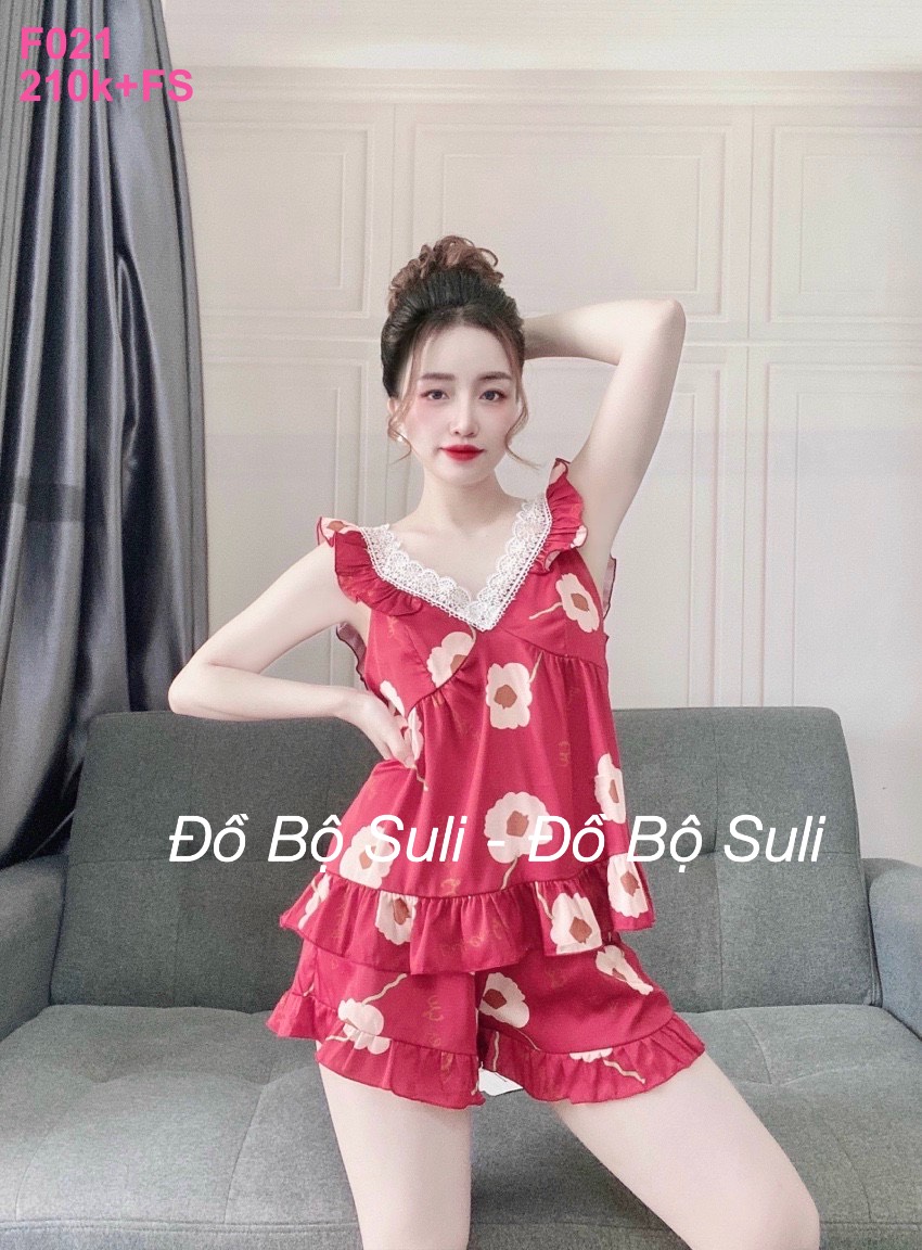 Set đầm ngủ quyến rũ Nụ Tầm Xuân - Đỏ Nhiều size: M, L, XL 👗Giá tốt, 🎀Bao  Đổi Trả 03/2024