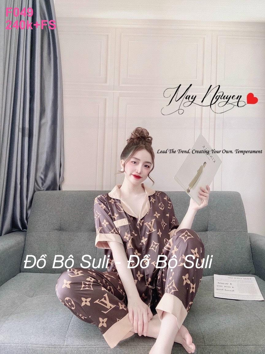 Bộ Pijama Tơ Tằm Dài Dễ Thương - màu 