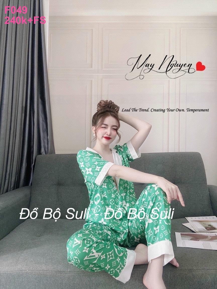 Bộ Pijama Tơ Tằm Dài Dễ Thương - màu 