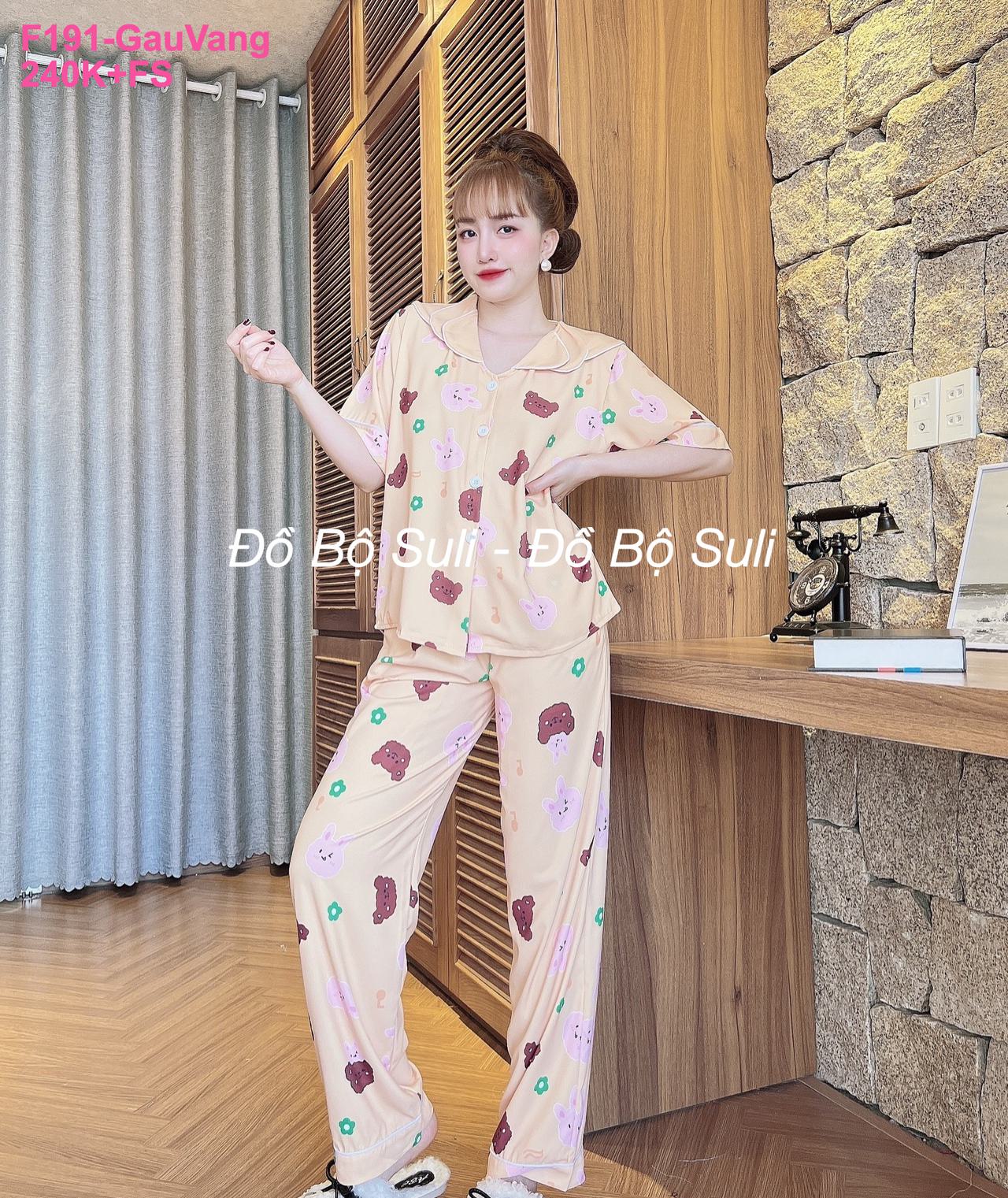 Đồ Bộ Pijama Mango Cao Cấp Dài Họa Tiết Dễ Thương - màu 