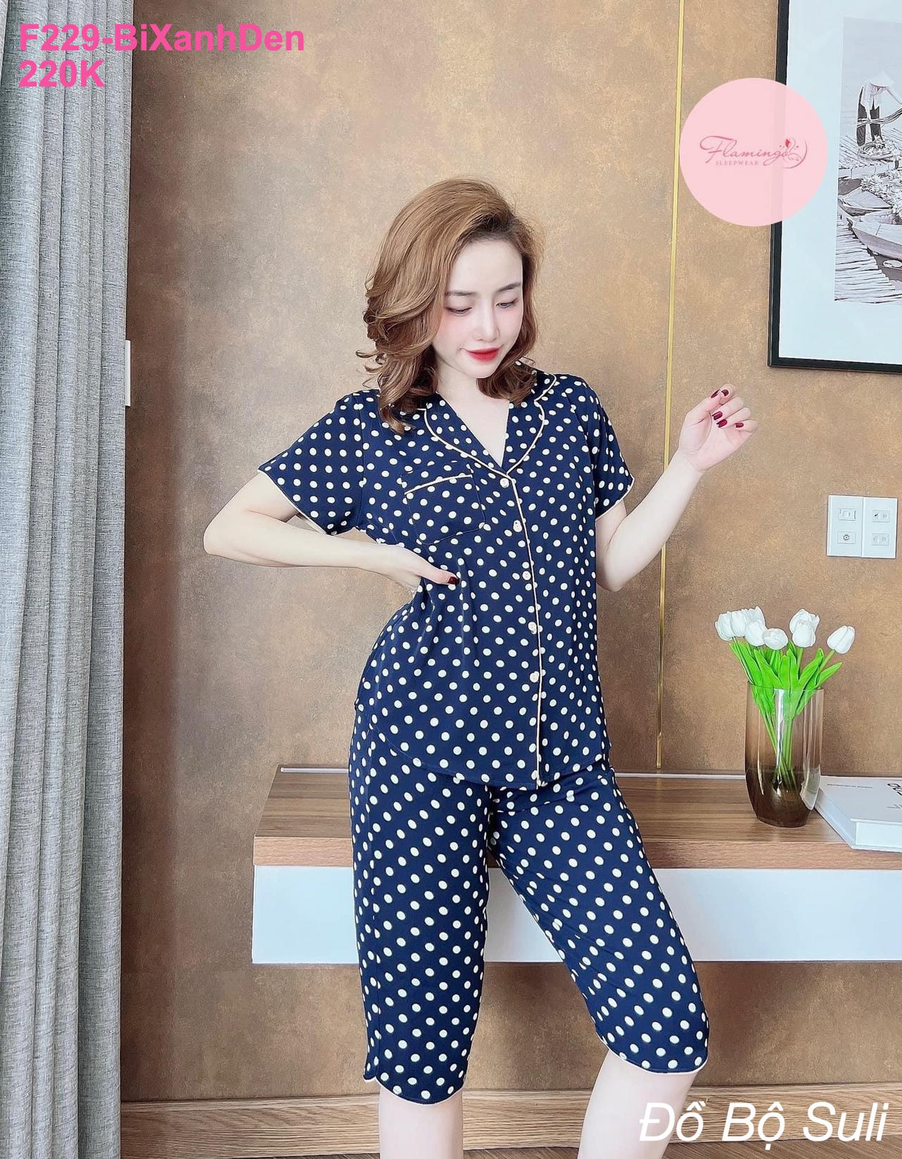 Bộ Pijama Mango Cao Cấp Lửng Nhiều Kiểu Họa Tiết - màu 