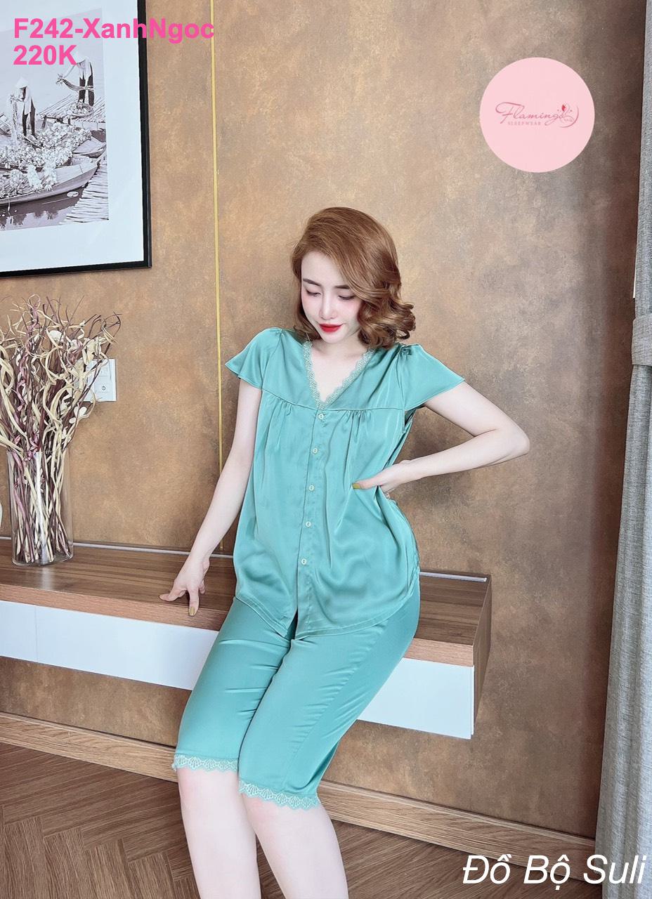 Bộ Pijama Latin Cao Cấp Lửng Thiết Kế Nữ Tính - màu 