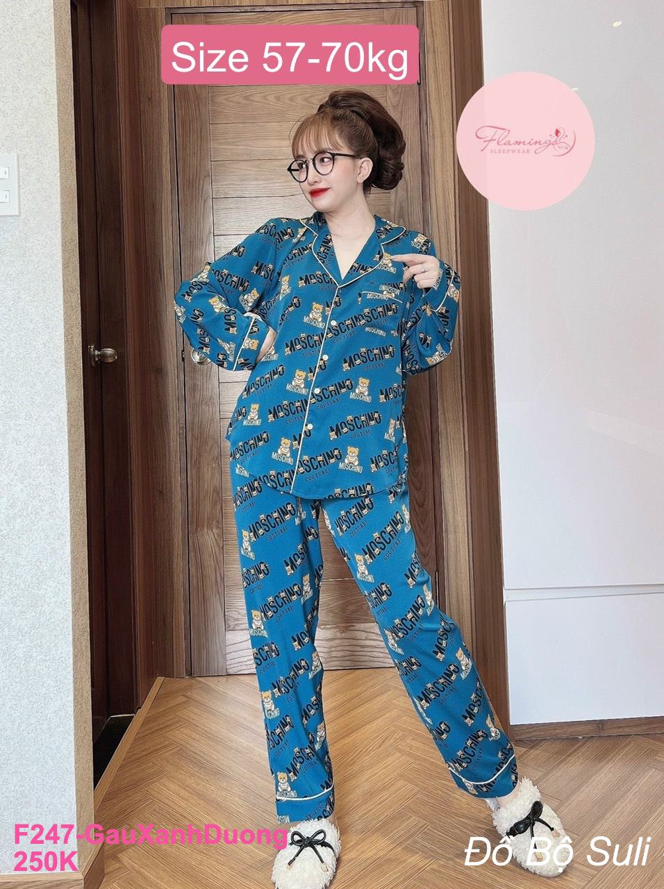 Pijama Tay Dài Lụa Mango Hàng Cao Cấp - màu 