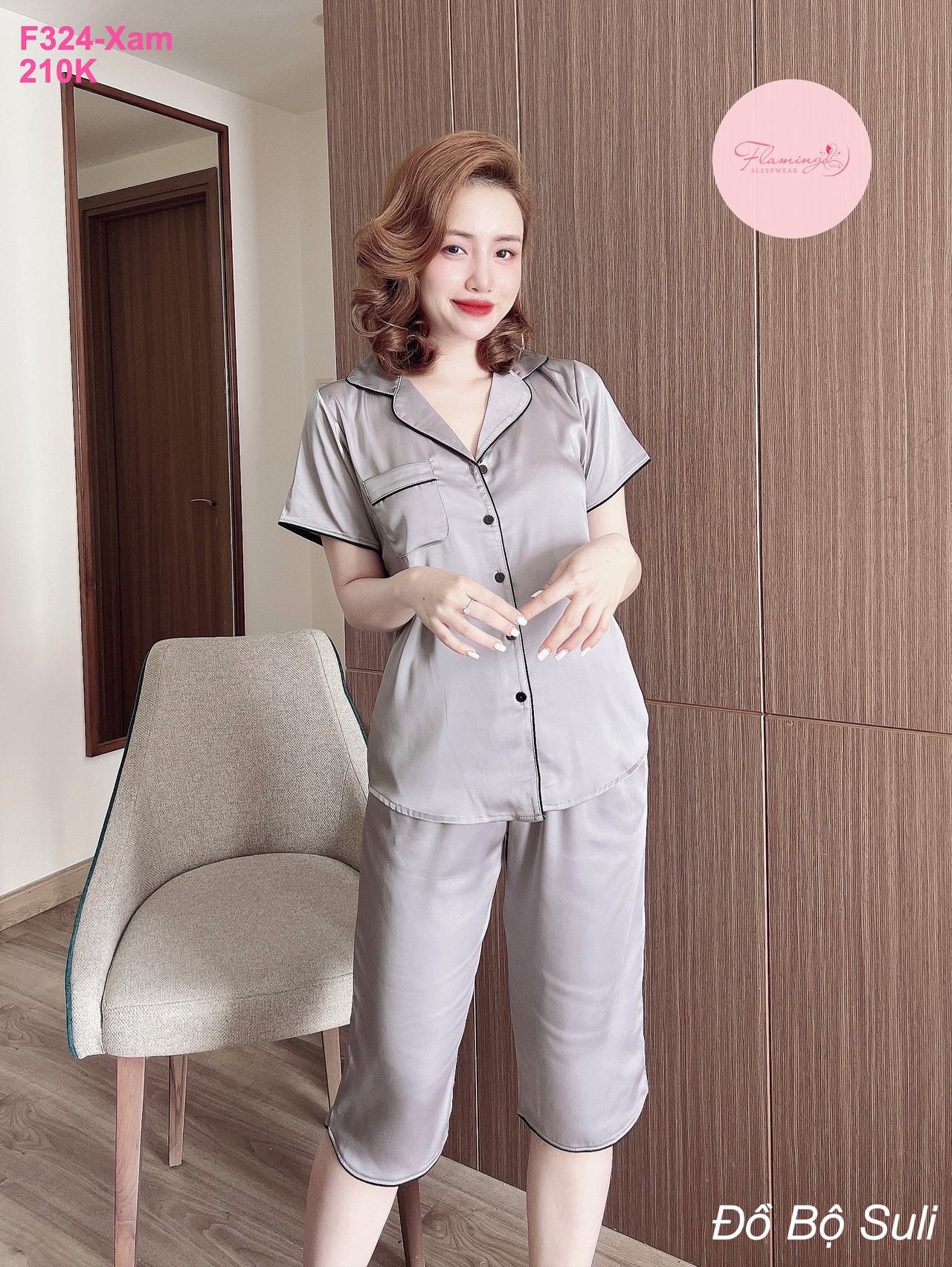 Đồ Bộ Pijama Latin Cao Cấp Lửng Trơn - màu 