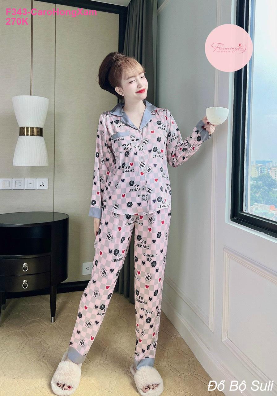 Bộ Pijama Latin Cao Cấp Tay Dài Dễ Thương - màu 