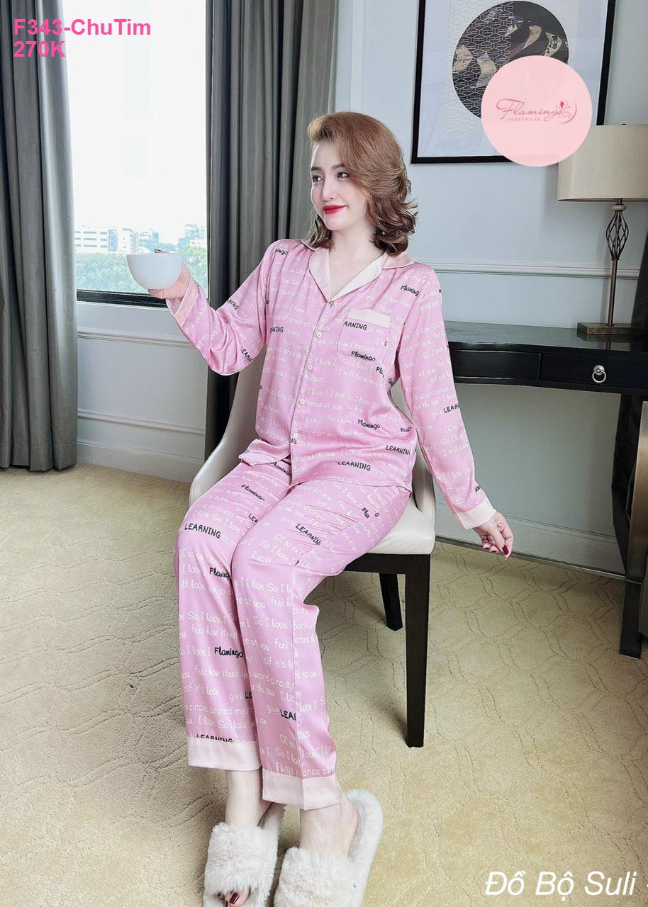 Bộ Pijama Latin Cao Cấp Tay Dài Dễ Thương - màu 