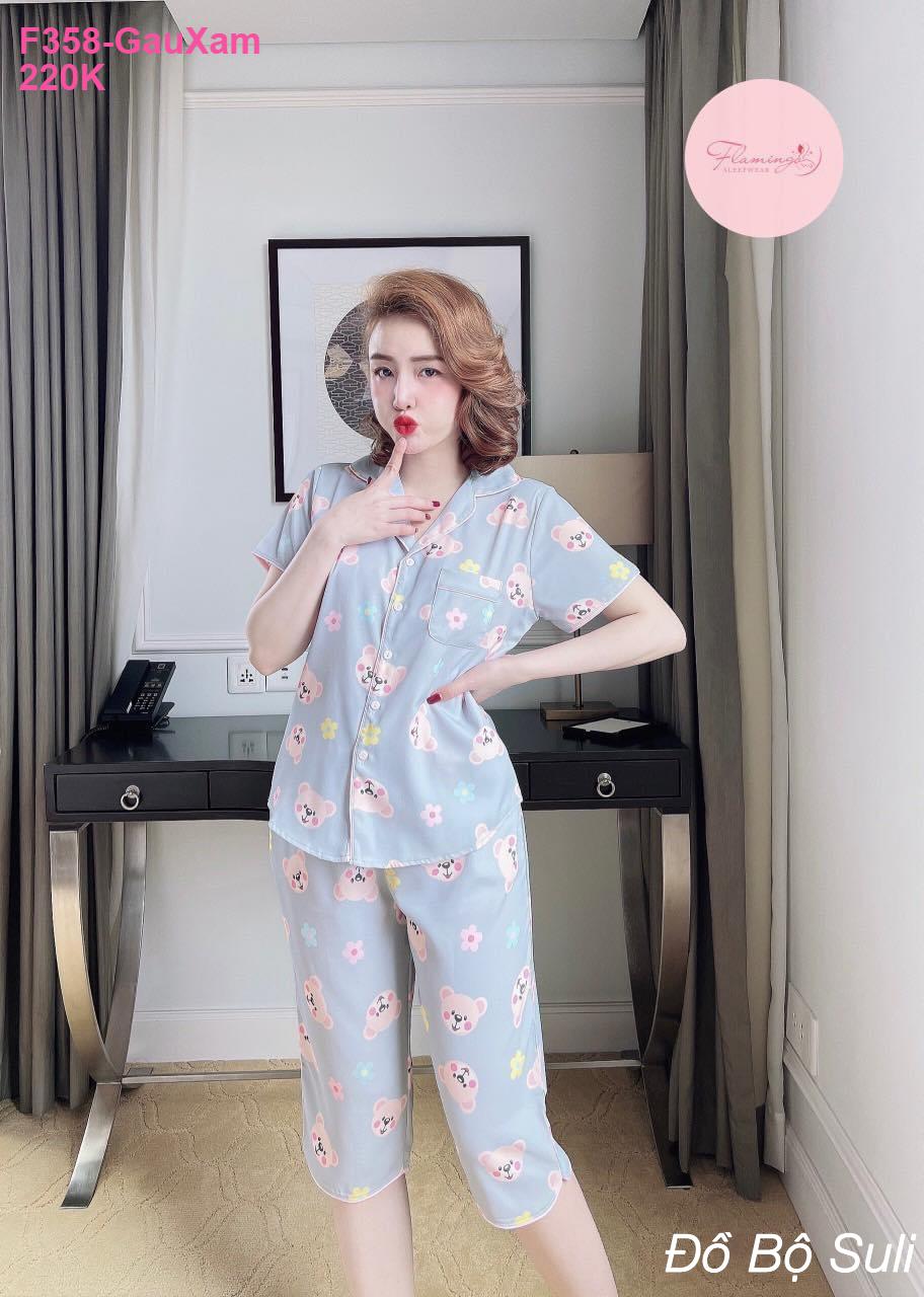 Pijama Lụa Mango Lửng Nhiều Kiểu Họa Tiết - màu 