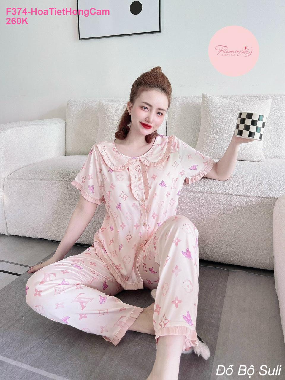 Bộ Pijama Latin Cao Cấp Dài Cổ Sen - màu 