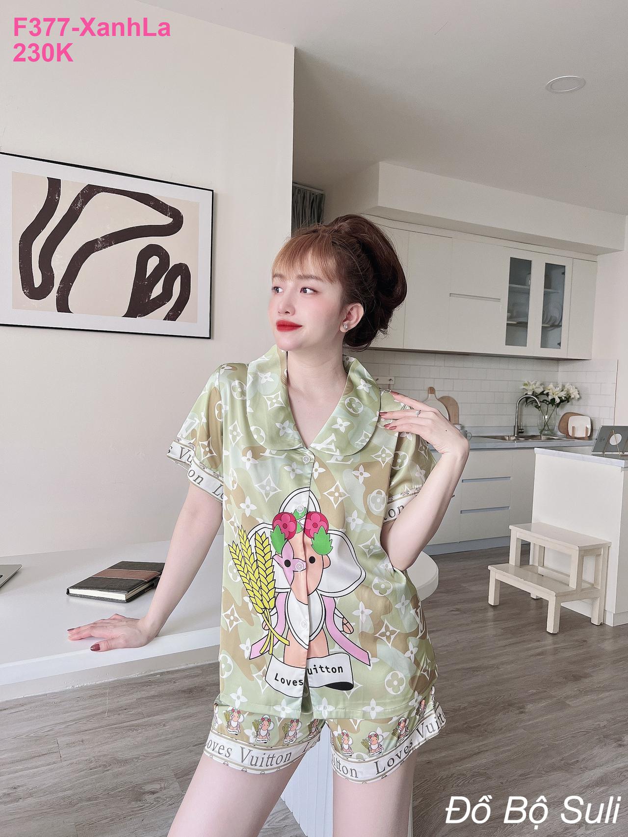 Pijama Lụa Latin Đùi Thiết Kế Sang Trọng - màu 