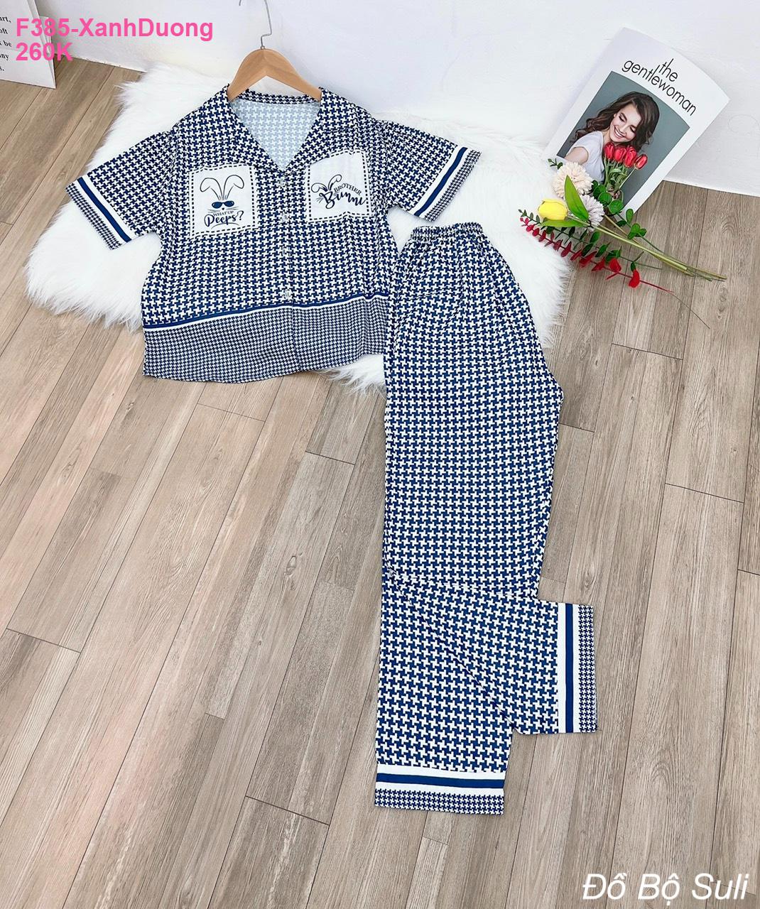 Pijama Lụa Latin Dài Hàng Thiết Kế - màu 