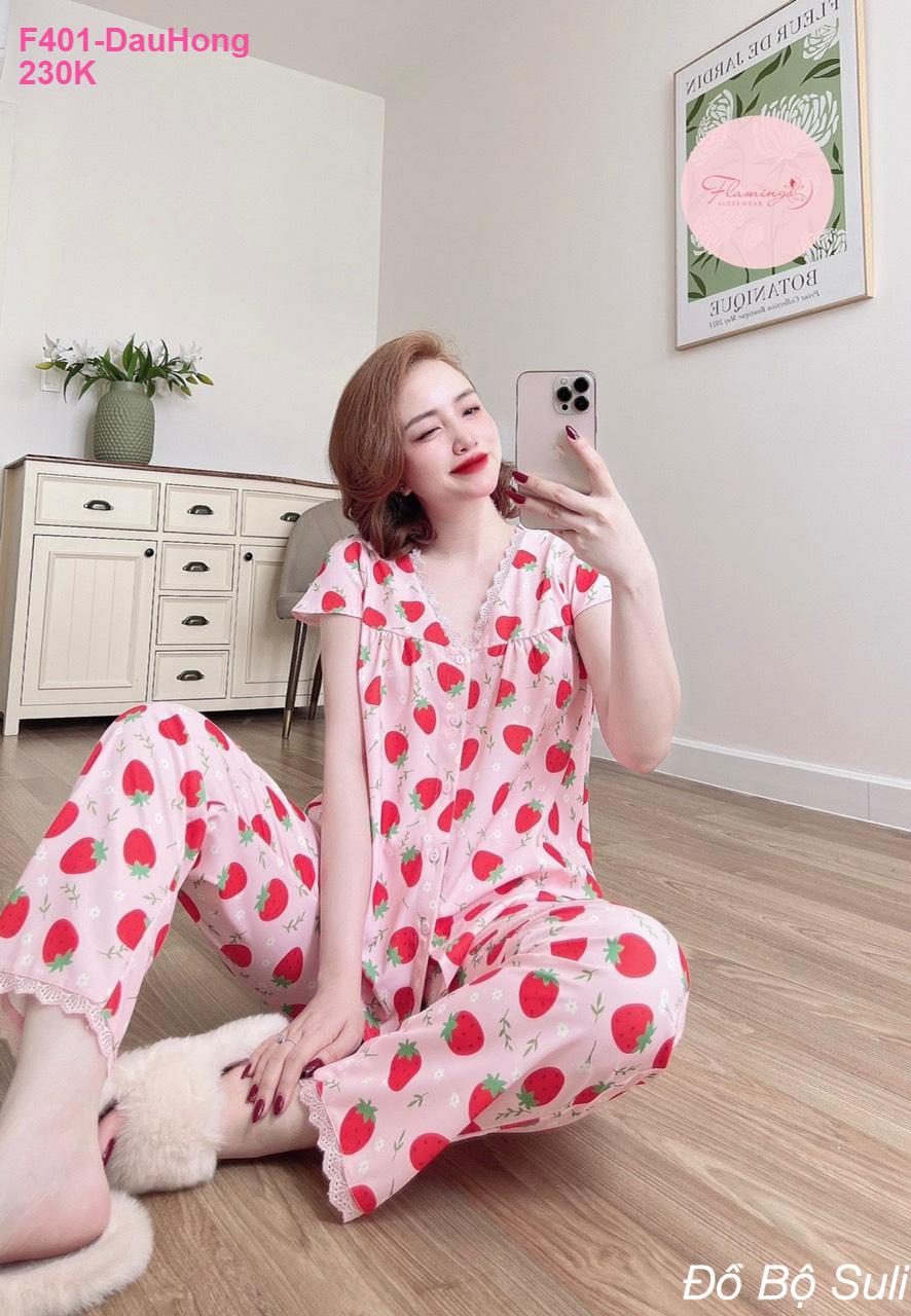 Pijama Nữ Mango Cao Cấp Dài Cổ V - màu 