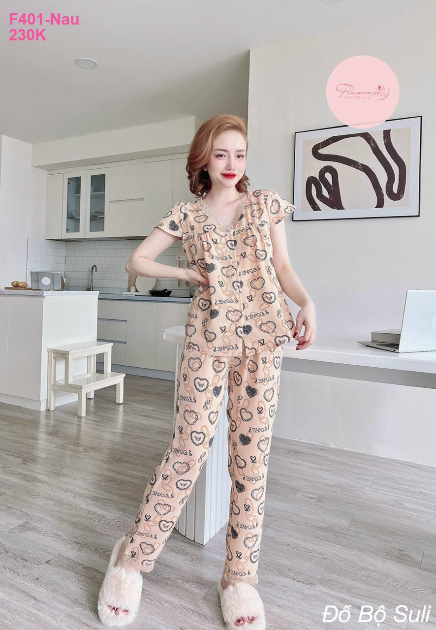 Pijama Nữ Mango Cao Cấp Dài Cổ V - màu 