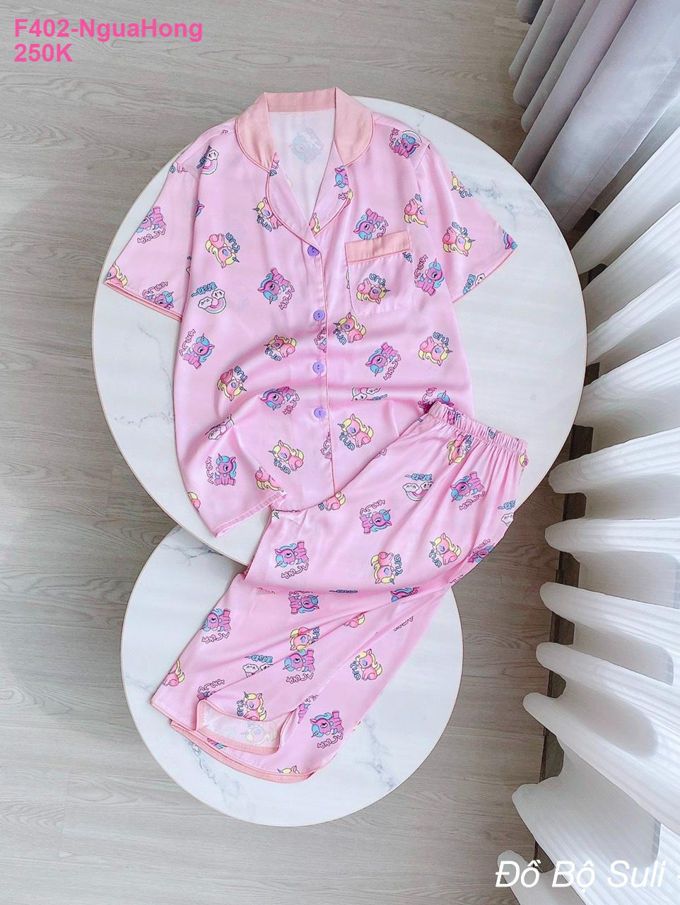 Đồ Ngủ Pijama Latin Cao Cấp Lửng Dễ Thương - màu 