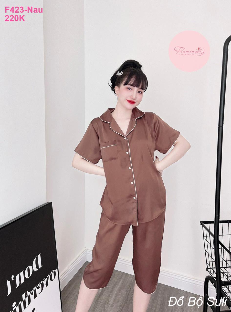 Đồ Bộ Pijama Latin Cao Cấp Lửng Trơn - màu 