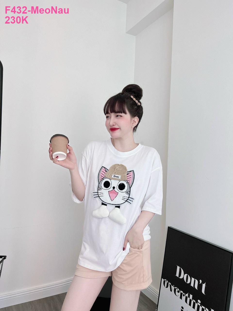 Đồ Bộ Cotton Nữ Đùi Thêu Hình Gấu - màu 