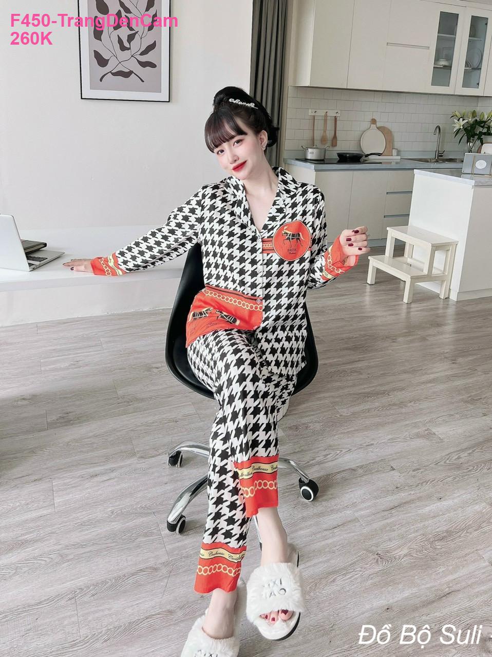 Bộ Pijama Lụa Xước Tay Dài Quần Dài - màu 