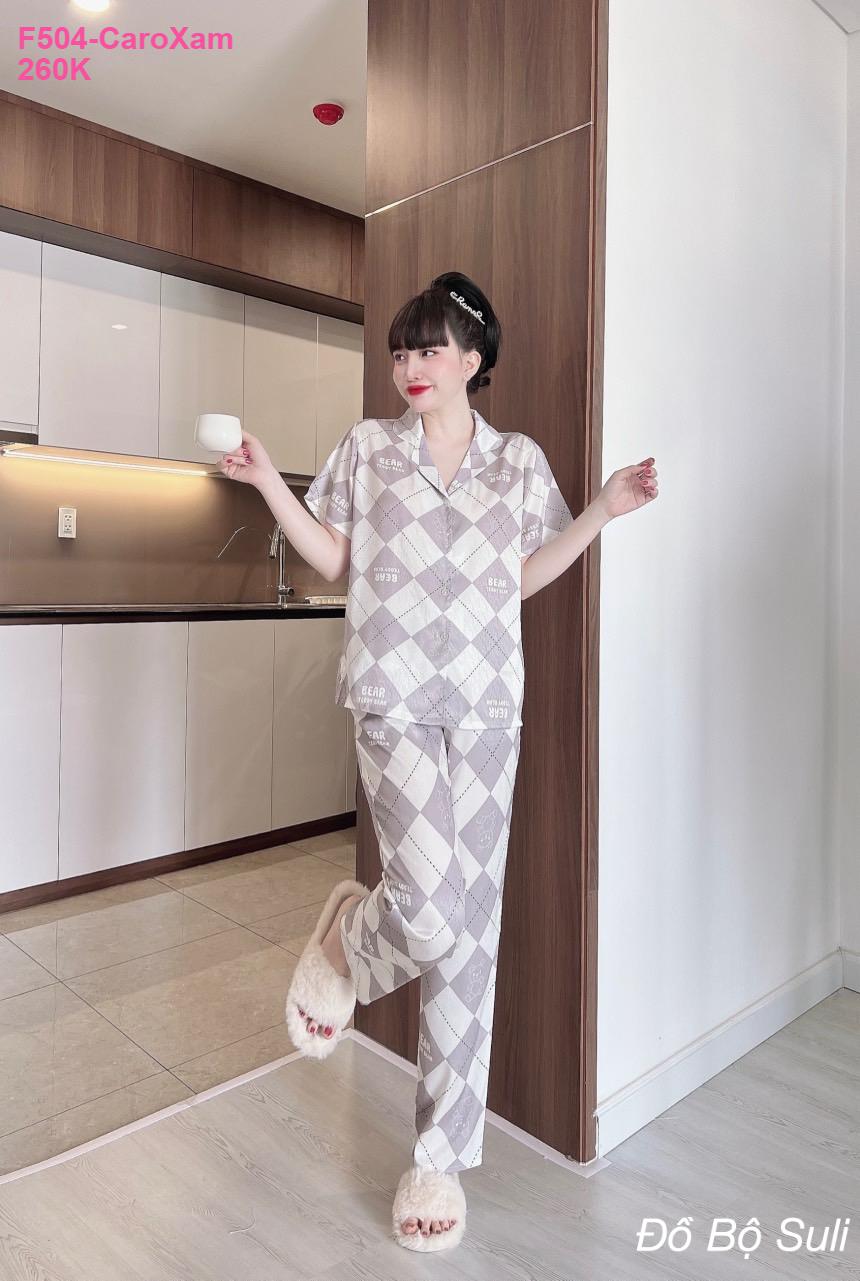 Pijama Nữ Lụa Xước Cao Cấp Hàng Thiết Kế - màu 