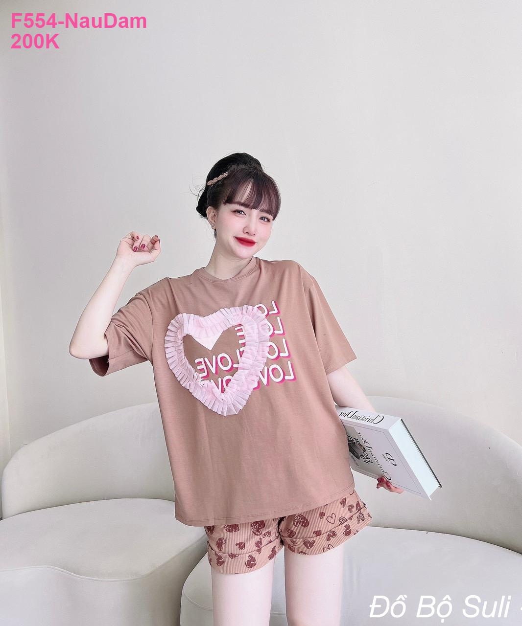 Bộ Cotton Đùi Hình Tim Dễ Thương - màu 