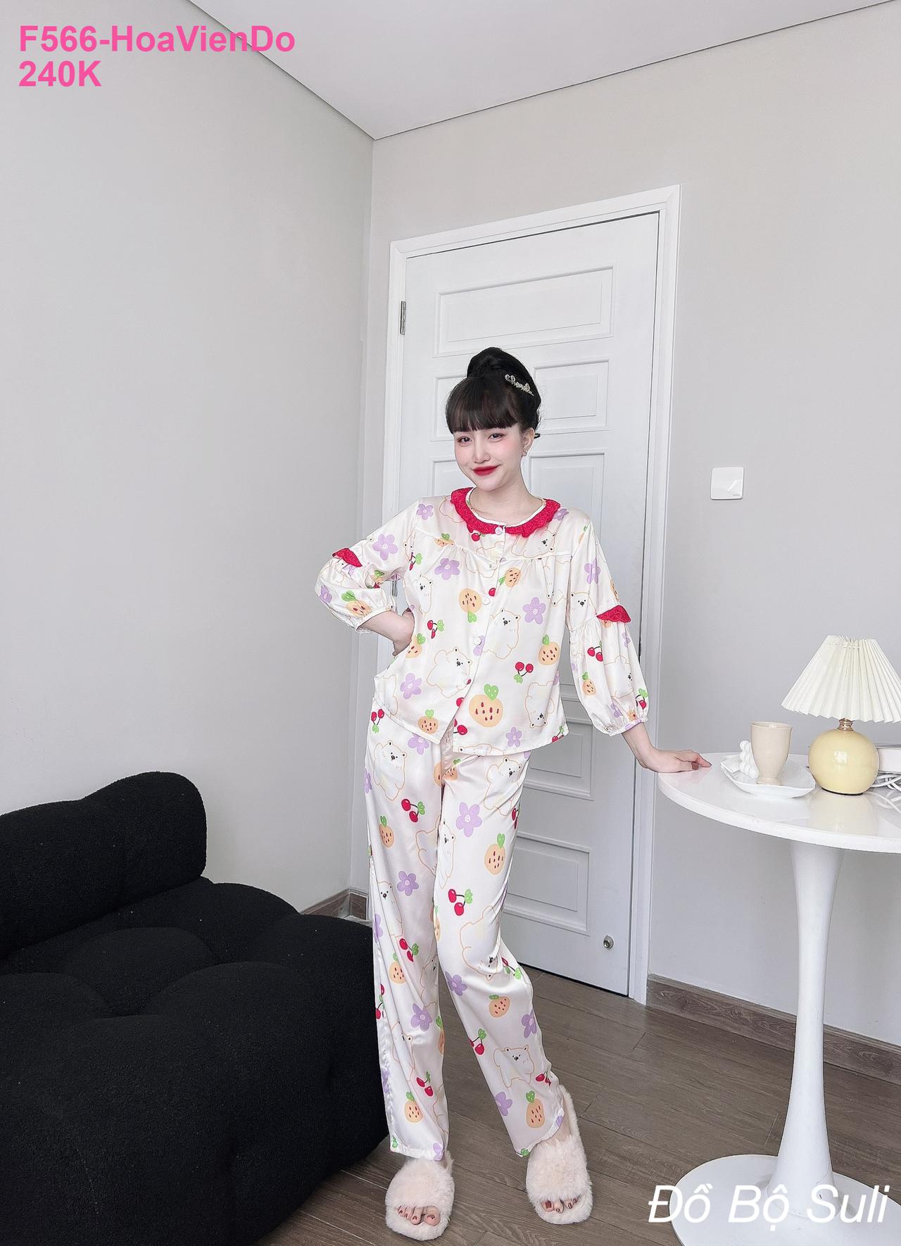 Bộ Pijama Latin Cao Cấp Dài Phối Nữ Tính - màu 