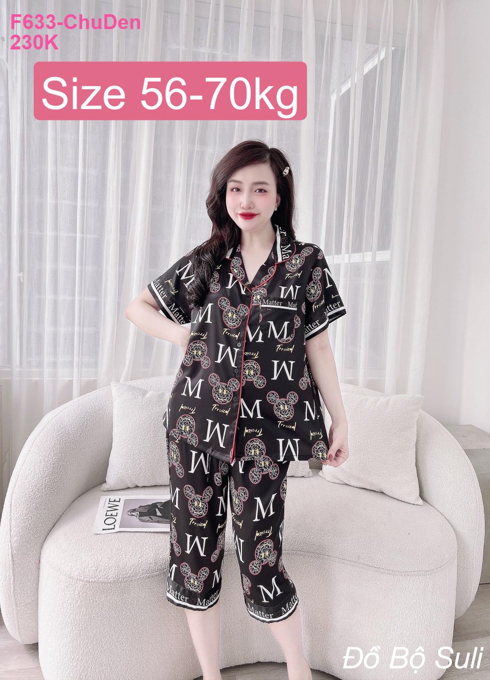 Pijama Lụa Latin Lửng Size Lớn Hàng Thiết Kế - màu 