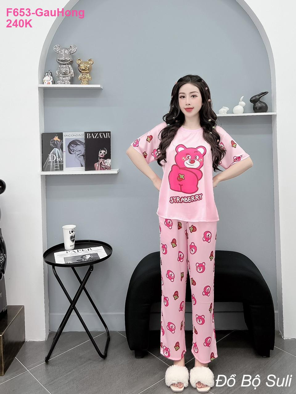 Pijama Nữ Latin Cao Cấp Dài Cổ Tròn - màu 