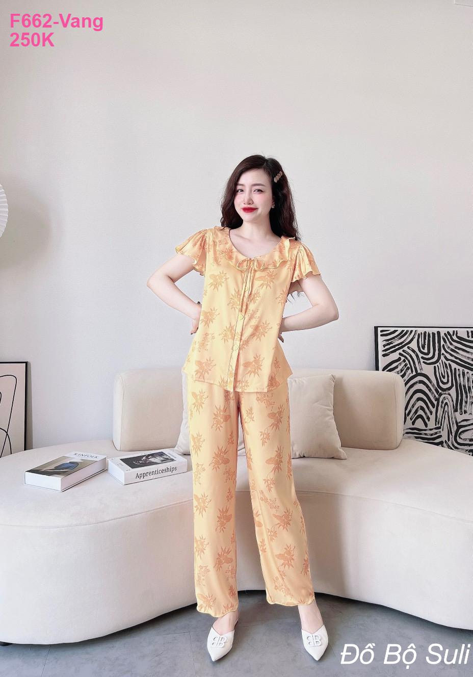 Pijama Nữ Latin Cao Cấp Dài Phối Nơ - màu 