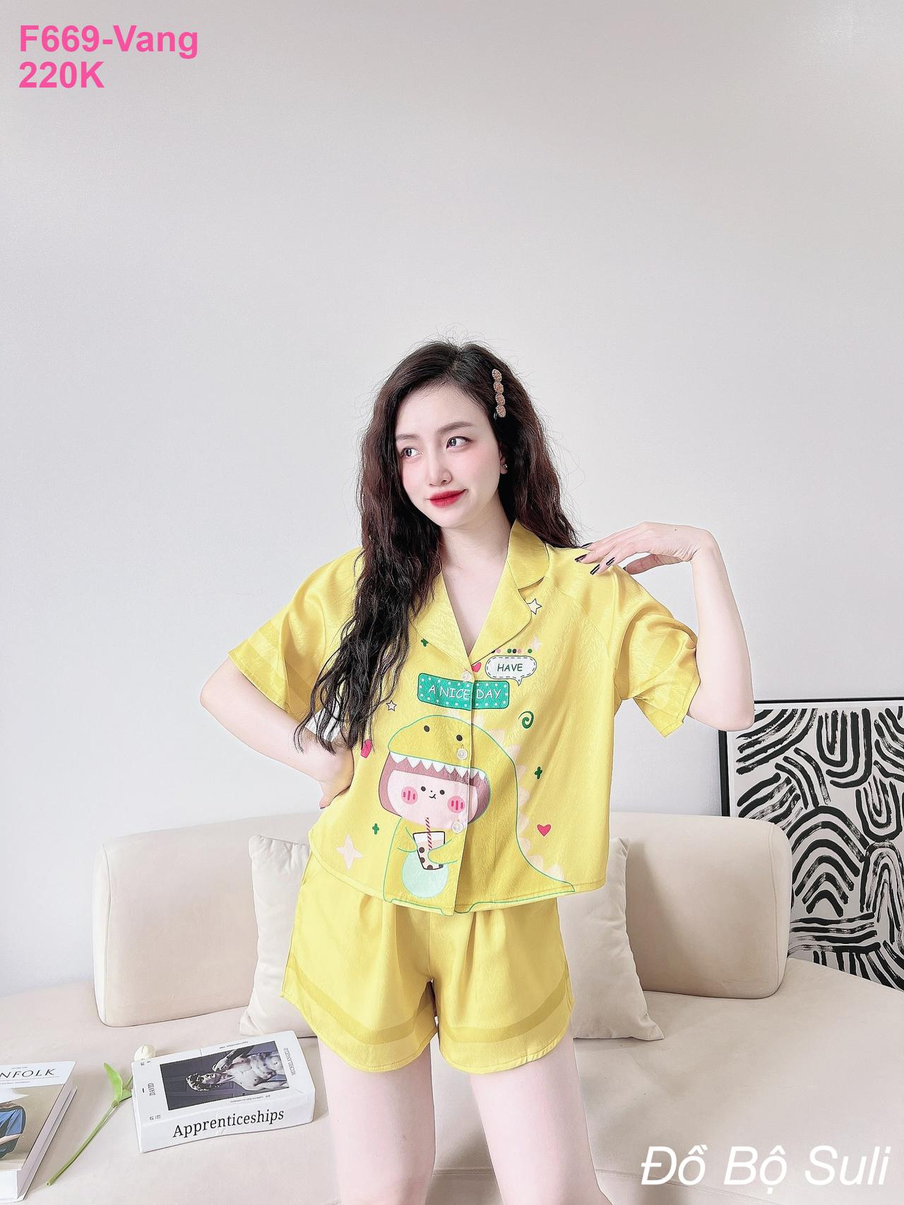 Đồ Ngủ Pijama Lụa Xước Cao Cấp Đùi - màu 