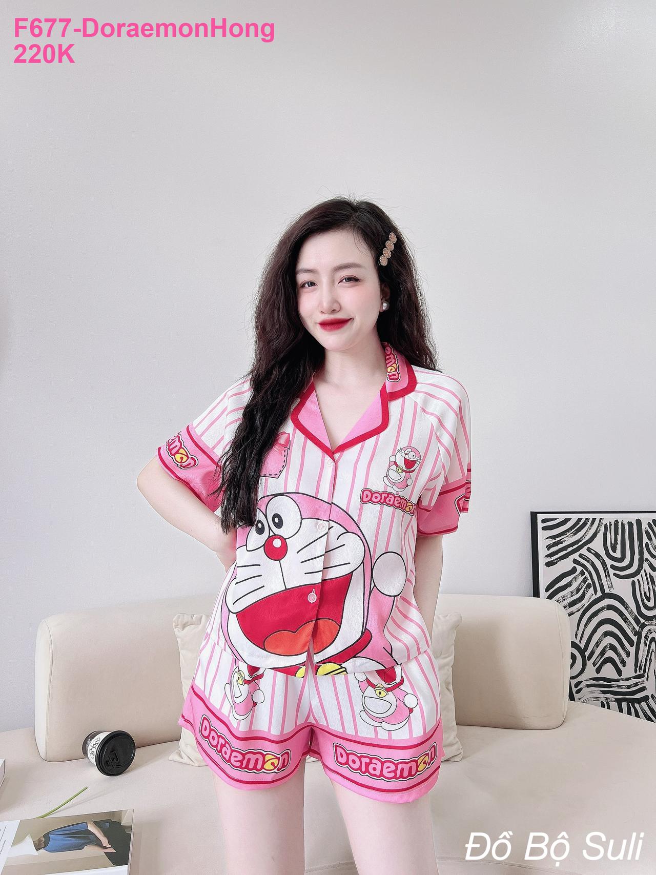 Pijama Nữ Lụa Xước Cao Cấp Đùi Dễ Thương - màu 