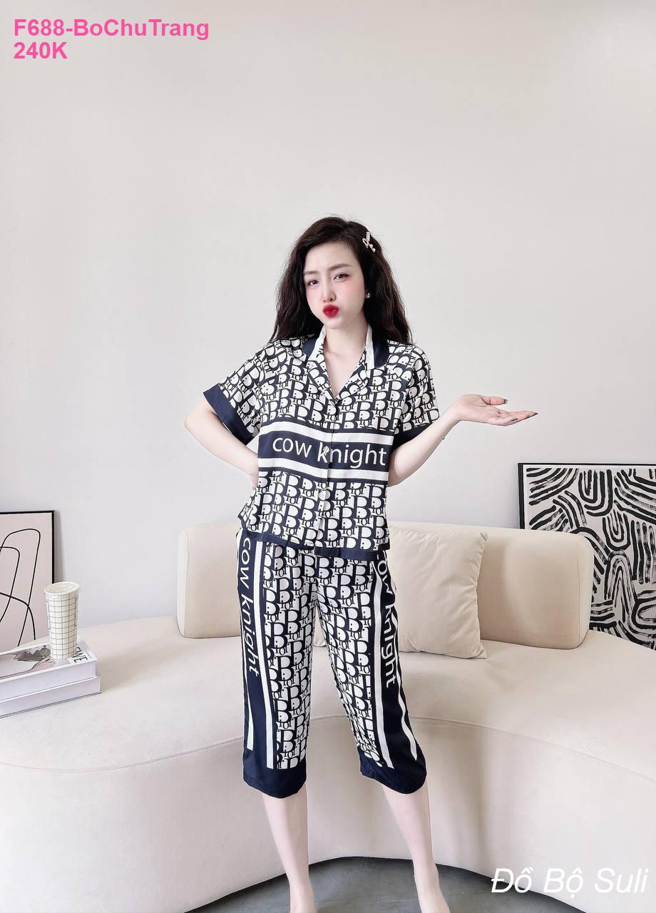 Bộ Pijama Latin Cao Cấp Lửng Hàng Thiết Kế - F688