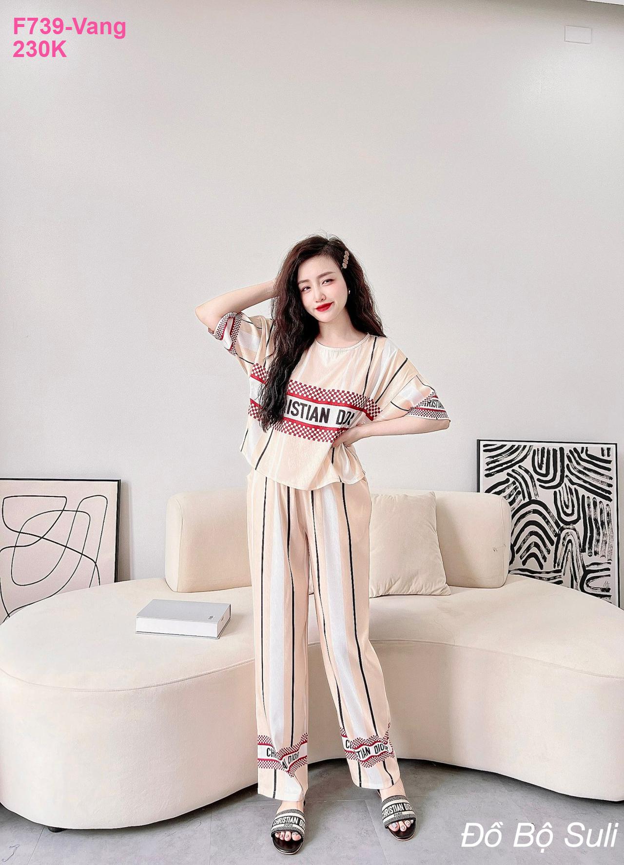 Đồ Bộ Pijama Lụa Xước Cao Cấp Dài - màu 