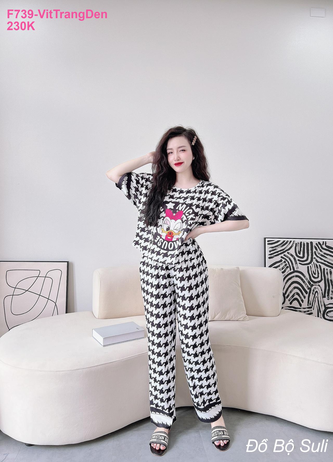 Đồ Bộ Pijama Lụa Xước Cao Cấp Dài - màu 